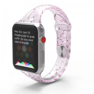 Бляскаща силиконова гривна силиконова лента за часовници